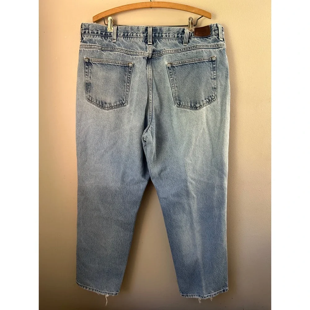 90s LL Bean Men's Blue Comfort‎ Waist Jeans Denim Pants Retro Classic